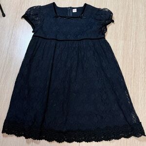Mezzo Piano Girl's Dress, Size 130cm, Age 9　black lace dress